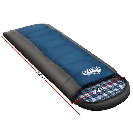 Weisshorn Sleeping Bag Camping Hiking Tent Winter Outdoor Comfort 0 Degree Navy - Outbackers