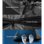 Weisshorn Sleeping Bag Camping Hiking Tent Winter Outdoor Comfort 0 Degree Navy - Outbackers