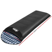 Weisshorn Sleeping Bag Single Camping Hiking Winter Thermal Grey - Outbackers