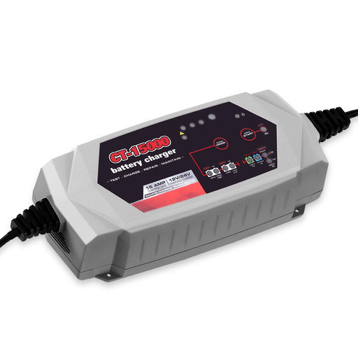 Smart Battery Charger 15A 12V 24V Automatic SLA AGM Car Truck Boat Motorcycle Caravan - Outbackers