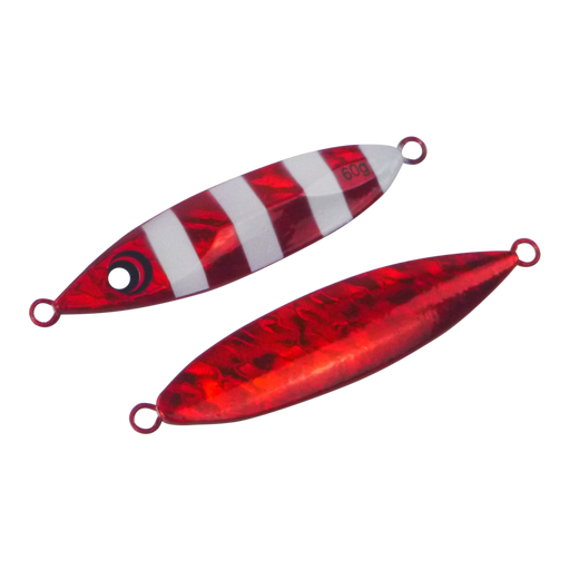 Finesse Slow Pitch Flutter Jig, 60gm, Ruby Flash, 2 pack - Outbackers