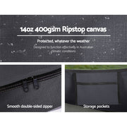 Weisshorn Camping Swags King Single Swag Canvas Tent Deluxe Dark Grey - Outbackers