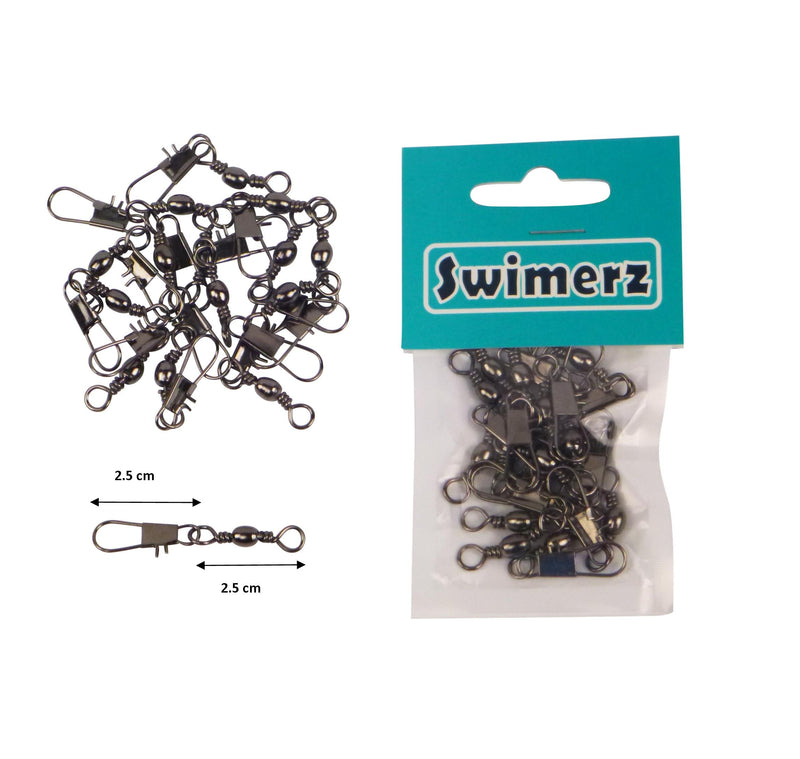 Swimerz Barrel Swivel w Interlock Snap, Size 3, 15 pack - Outbackers
