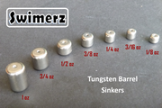 Swimerz 3/4oz Tungsten Barrel Sinker, Qty 2 per Pack. - Outbackers