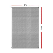 Instahut 9x12m Tarp Camping Tarps Poly Tarpaulin Heavy Duty Cover 180gsm Silver - Outbackers