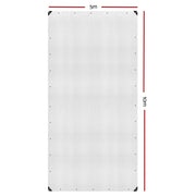 Instahut 5x10m Tarp Camping Tarps Poly Tarpaulin Heavy Duty Cover 135gsm Clear - Outbackers