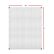 Instahut 5x6m Tarp Camping Tarps Poly Tarpaulin Heavy Duty Cover 135gsm Clear - Outbackers