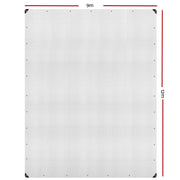Instahut 9x12m Tarp Camping Tarps Poly Tarpaulin Heavy Duty Cover 135gsm Clear - Outbackers
