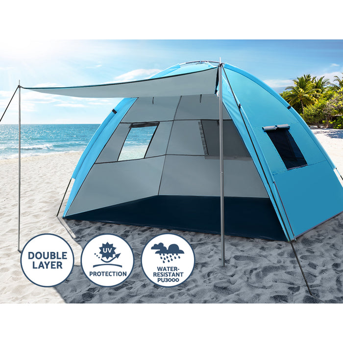Weisshorn Camping Tent Beach Tents Hiking Sun Shade Shelter Fishing 2-4 Person - Outbackers