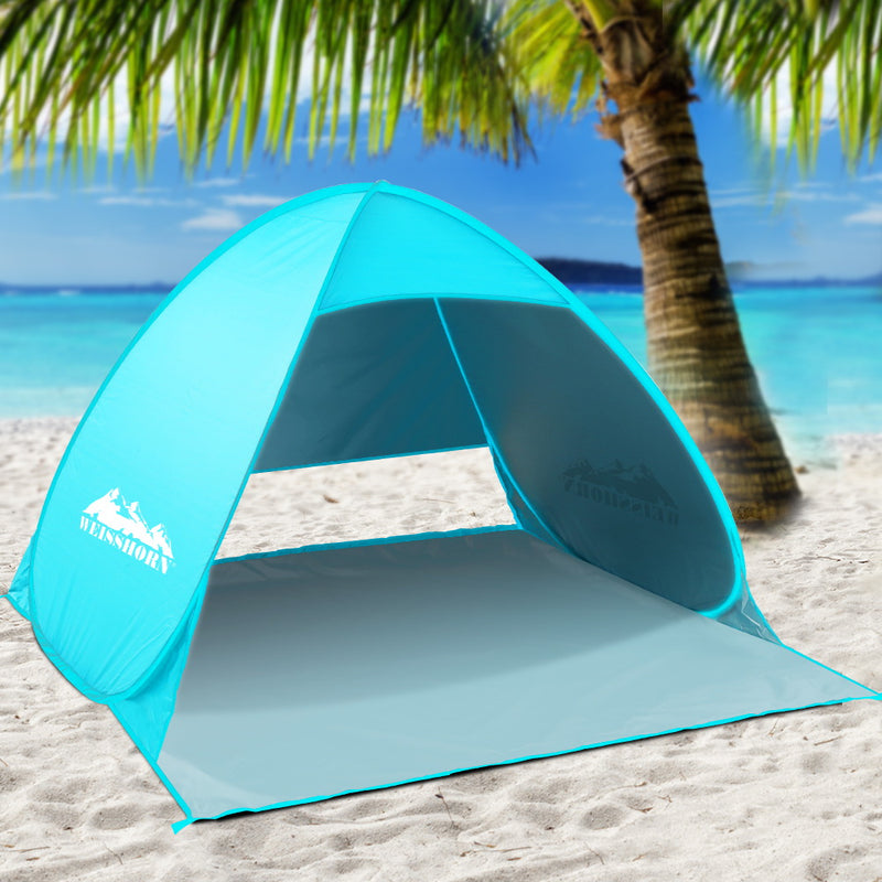 Weisshorn Pop Up Beach Tent Camping Hiking 3 Person Sun Shade Fishing Shelter - Outbackers
