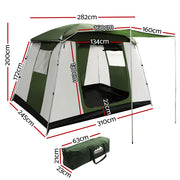 Weisshorn Camping Tent 6 Person Tents Family Hiking Dome - Outbackers