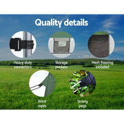 Weisshorn Double Camping Shower Toilet Tent Outdoor Portable Change Room Green - Outbackers