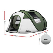 Weisshorn Instant Up Camping Tent 4-5 Person Pop up Tents Family Hiking Beach Dome - Outbackers