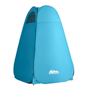 Weisshorn Pop-up Shower Tent Camping Outdoor Toilet Privacy Change Room Blue - Outbackers