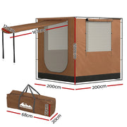Weisshorn Camping Tent Car SUV Side Awning Canopy Portable Outdoor Shelter 4WD - Outbackers