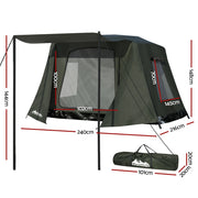 Weisshorn Camping Tent Instant Up 2-3 Person Tents Outdoor Hiking Shelter - Outbackers