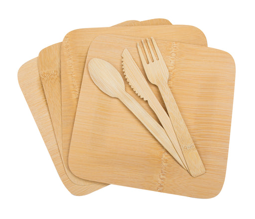 Bamboo 4 Person Dinner Set - Outbackers