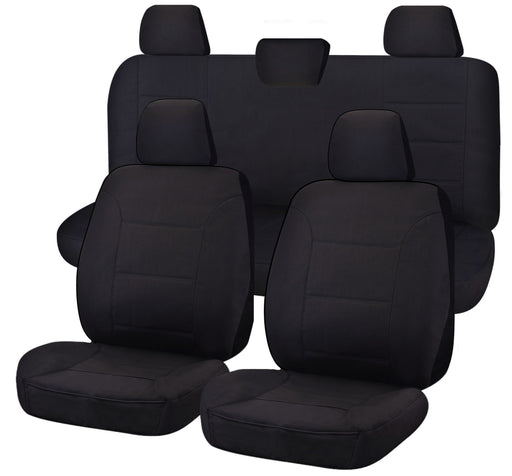 Seat Covers for VOLKWAGEN AMAROK 2H SERIES 02/2011 ? ON DUAL CAB FR BLACK ALL TERRAIN - Outbackers