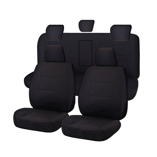 Seat Covers for ISUZU D-MAX 06/2012 - ON DUAL CAB CHASSIS UTILITY FR BLACK ALL TERRAIN - Outbackers