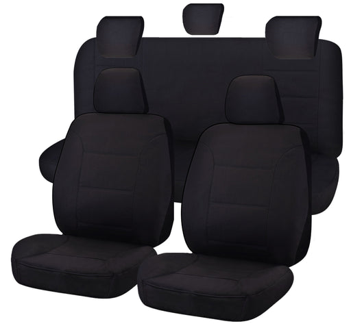 Seat Covers for TOYOTA HILUX 04/2005 - 06/2016 S 4X2 DUAL CAB UTILITY FR BLACK ALL TERRAIN - Outbackers