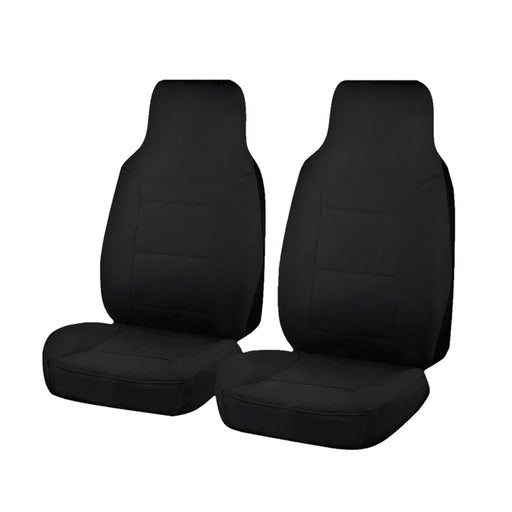 Seat Covers for TOYOTA HILUX SR GUN123R / GUN126R SERIES 08/2015 - ON SINGLE CAB CHASSIS FRONT 2 X HIGH BUCKETS BLACK ALL TERRAIN - Outbackers