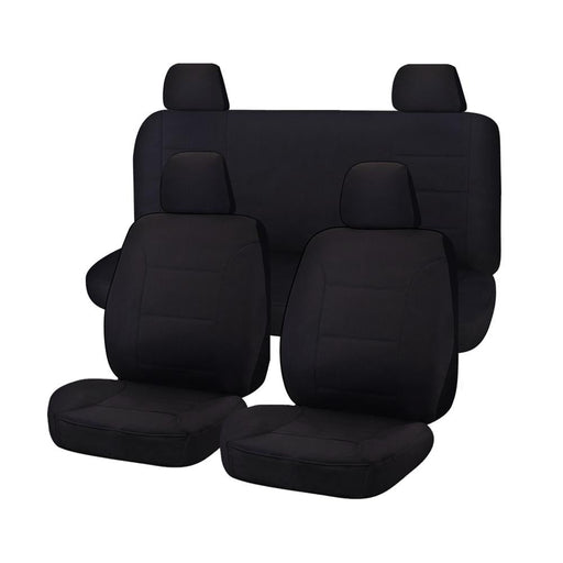 Seat Covers for NISSAN NAVARA D23 SERIES 1-2 NP300 03/2015 - 10/2017 DUAL CAB FR BLACK ALL TERRAIN - Outbackers