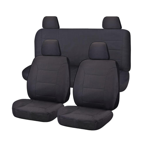 Seat Covers for NISSAN NAVARA D23 SERIES 1-2 NP300 03/2015 - 10/2017 DUAL CAB FR CHARCOAL ALL TERRAIN - Outbackers