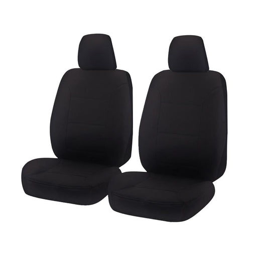 Seat Covers for NISSAN NAVARA D23 SERIES 1-3 NP300 03/2015 - ON SINGLE / DUAL CAB FRONT 2X BUCKETS BLACK ALL TERRAIN - Outbackers