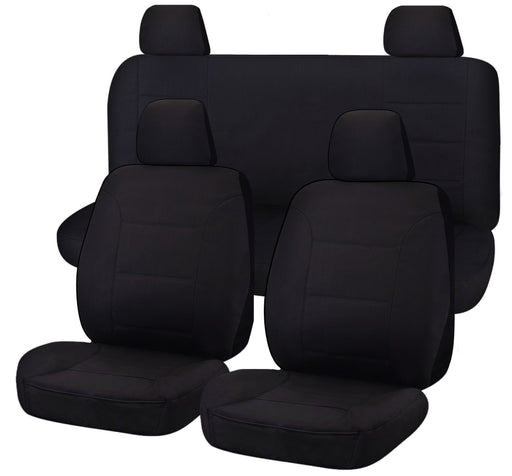 Seat Covers for NISSAN NAVARA D23 SERIES 3 NP300 11/2017 - 11/2020 DUAL CAB FR BLACK ALL TERRAIN - Outbackers