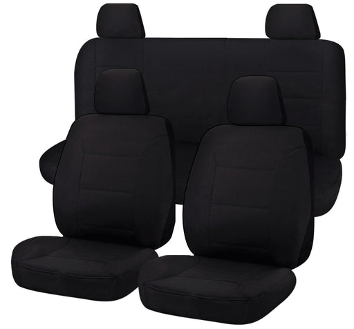 Seat Covers for NISSAN NAVARA D40 01/2006 - 02/2015 DUAL CAB UTILITY FR BLACK ALL TERRAIN - Outbackers