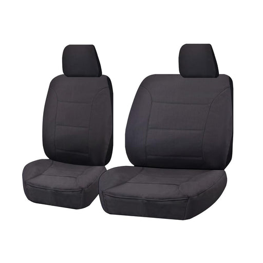 Seat Covers for NISSAN PATROL Y61 GQ-GU SERIES 1999 - 2016 SINGLE CAB CHASSIS FRONT BUCKET + _ BENCH CHARCOAL ALL TERRAIN - Outbackers