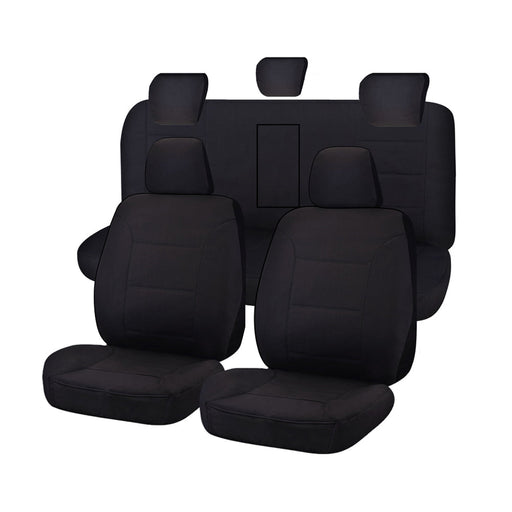 Seat Covers for ISUZU D-MAX 06/2012 - 06/2020 DUAL CAB CHASSIS UTILITY FR BLACK CHALLENGER - Outbackers