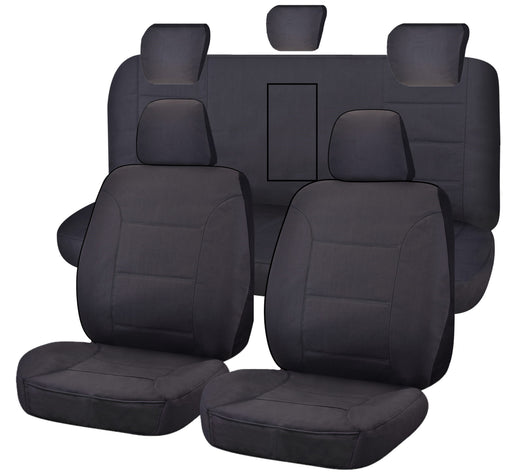 Seat Covers for ISUZU D-MAX 06/2012 - 06/2020 DUAL CAB CHASSIS UTILITY FR CHARCOAL CHALLENGER - Outbackers