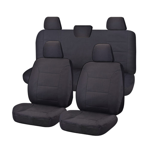 Seat Covers for TOYOTA HILUX TGN121R SERIES 03/2016 - ON DUAL CAB UTILITY FR CHARCOAL CHALLENGER - Outbackers