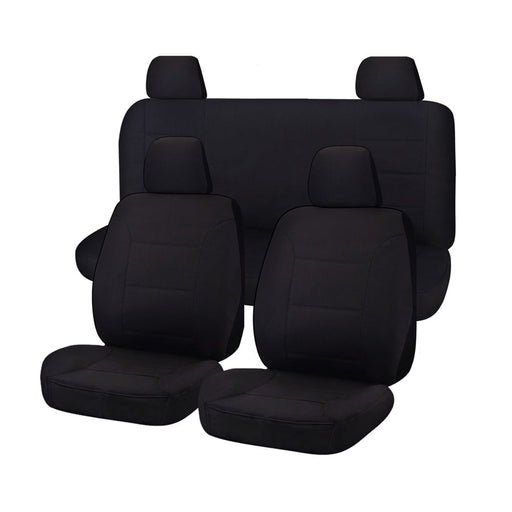 Seat Covers for NISSAN NAVARA D23 SERIES 3 NP300 11/2017 -11/ 2020 DUAL CAB FR BLACK CHALLENGER - Outbackers