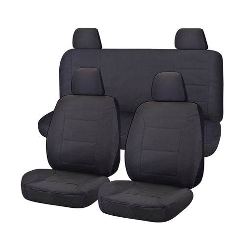 Seat Covers for NISSAN NAVARA D23 SERIES 3 NP300 11/2017 - 11/2020 DUAL CAB FR CHARCOAL CHALLENGER - Outbackers