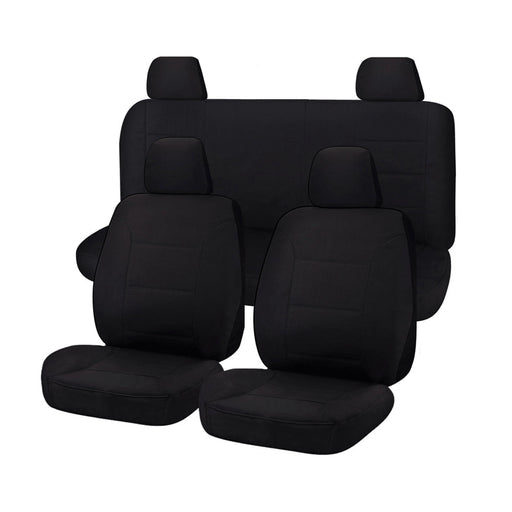 Seat Covers for NISSAN NAVARA D40 01/2006 - 02/2015 DUAL CAB UTILITY FR BLACK CHALLENGER - Outbackers