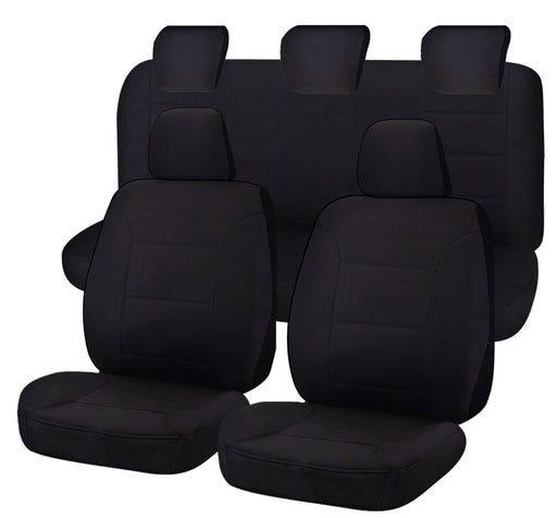 Seat Covers for FORD RANGER PX SERIES 10/2011 - 2015 DUAL CAB FRONT FR BLACK CHALLENGER - Outbackers