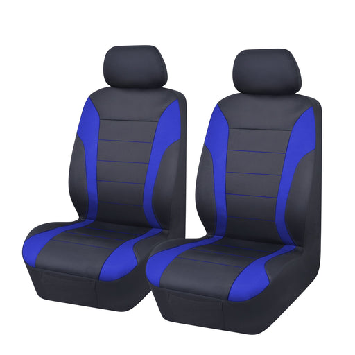 Universal Ultra Light Neoprene Front Seat Covers Size 30/35 | Black/Blue - Outbackers