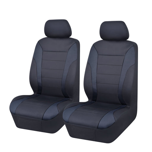 Universal Ultra Light Neoprene Front Seat Covers Size 30/35 | Black/Black - Outbackers