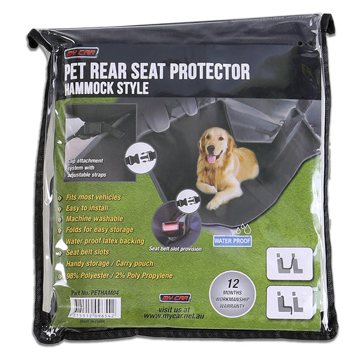 Premium Pet Car Cover Waterproof Cat Dog Back Seat Hammock NonSlip Protector Mat - Outbackers
