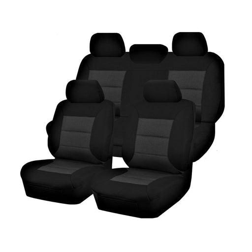 Seat Covers for VOLKWAGEN AMAROK 2H SERIES 02/2011 ? ON DUAL CAB FR BLACK PREMIUM - Outbackers