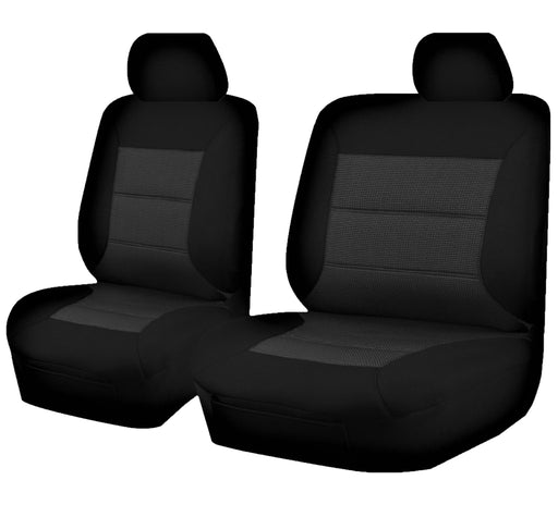 Seat Covers for MAZDA BT-50 B22P/Q-B32P/Q UP SERIES 10/2011 ? 2015 SINGLE CAB CHASSIS FRONT BUCKET + _ BENCH BLACK PREMIUM - Outbackers