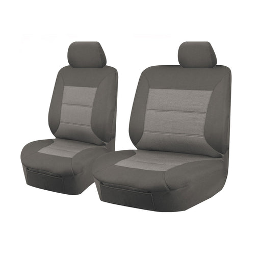 Seat Covers for MAZDA BT-50 B22P/Q-B32P/Q UP SERIES 10/2011 ? 2015 SINGLE CAB CHASSIS FRONT BUCKET + _ BENCH GREY PREMIUM - Outbackers