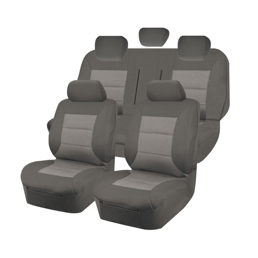 Seat Covers for ISUZU D-MAX 06/2012 - 06/2020 DUAL CAB CHASSIS UTILITY FR GREY PREMIUM - Outbackers