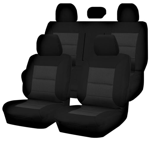 Seat Covers for MITSUBISHI TRITON FR ML-MN SERIES 06/2006 - 2015 DUAL CAB UTILITY FR BLACK PREMIUM - Outbackers