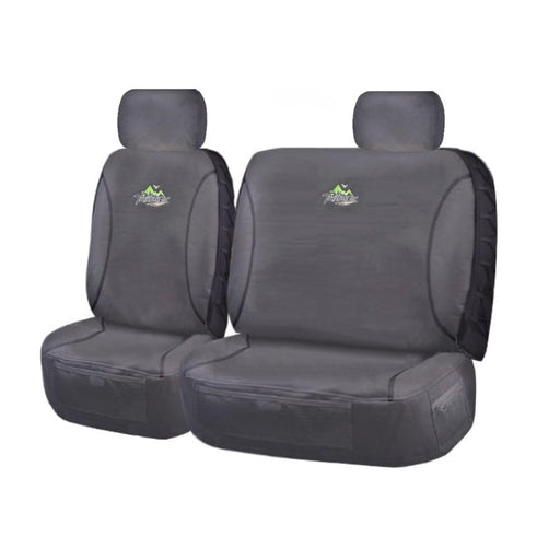 Seat Covers for MITSUBISHI TRITON ML-MN SERIES 06/ 2006 ? 2015 SINGLE CAB CHASSIS FRONT BUCKET + _ BENCH CHARCOAL TRAILBLAZER - Outbackers