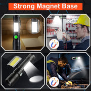 7 Modes Waterproof Rechargeable UV Light Flashlight Torch for Camping - Outbackers