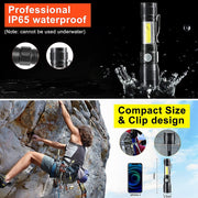 7 Modes Waterproof Rechargeable UV Light Flashlight Torch for Camping - Outbackers