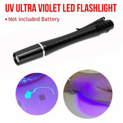 Mini UV 395nm Inspection Pen Torch Ultra Violet Flashlight Pocket Lamp Fluoresce - Outbackers